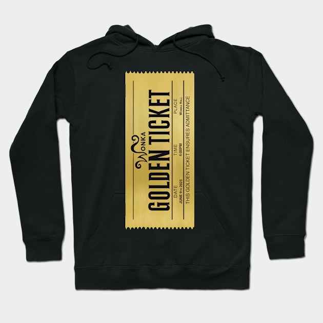 Willy wonka Golden ticket illustration Hoodie by Holailustra